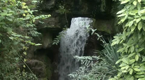 Chaumont Paris Waterfall Stock Footage 17526704