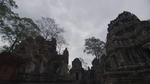 Chausay Tevada temple, Angkor, Siem Reap, Cambodia Stock Footage 134495435