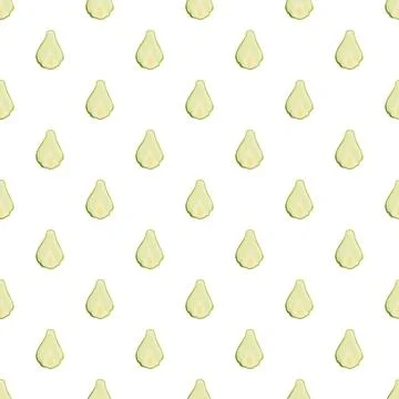 Chayote vegetable slices repeating seamless pattern design イラスト素材