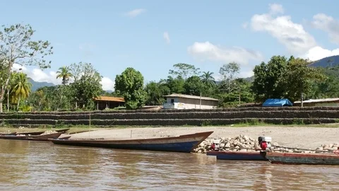 Chazuta Port in Peru Stock Footage 80434466