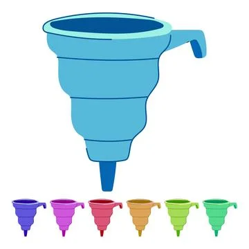 Chconversion funnel vector cartoon graphic Stock Illustration
