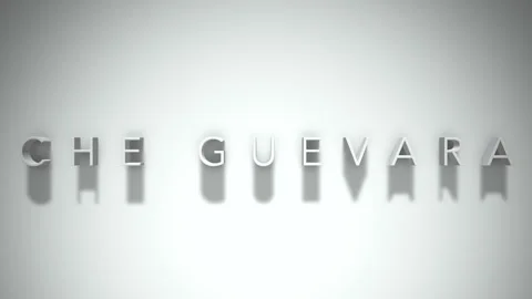 Che guevara 3D title animation with shadows on a white background Stock Footage 297031229