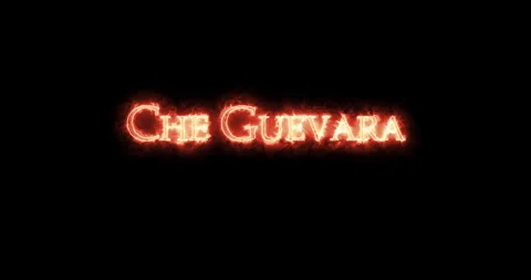 Che Guevara written with fire. Loop Stock Footage 145188639