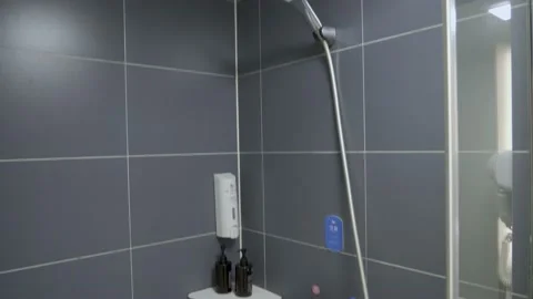 Cheap hotel toilets Stock Footage 156804487