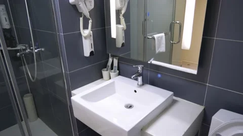Cheap hotel toilets Stock Footage 156804660