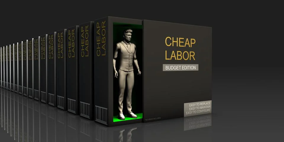 Cheap Labor Stock Illustration