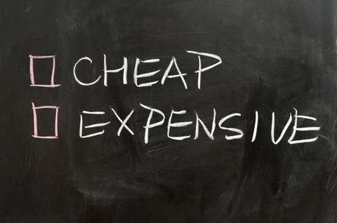 Cheap or expensive Stock Photos