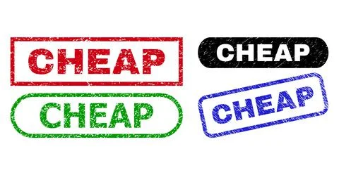 CHEAP Rectangle Stamps Using Corroded Surface Stock Illustration