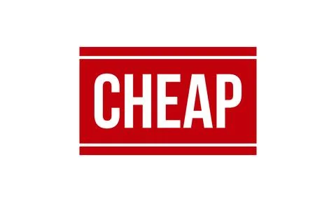 Cheap Rubber Stamp. Red Cheap Rubber Grunge Stamp Seal Vector Illustration .. Stock Illustration