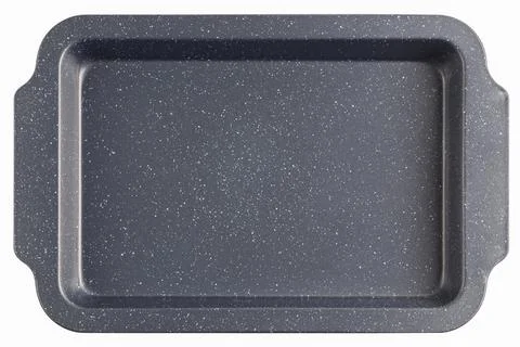 Cheap thin oven-tray isolated on white background, new Stock Photos