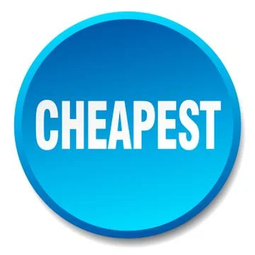 Cheapest blue round flat isolated push button Stock Illustration