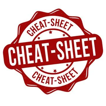 Cheat-sheet label or stamp Illustrazione stock