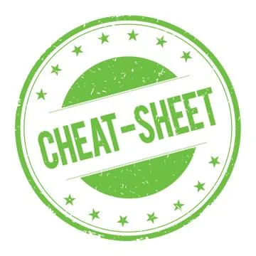 CHEAT-SHEET stamp sign Stock Illustration