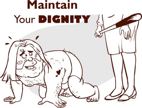 Cheating husband caught while escaping vector illustration Stock Illustration