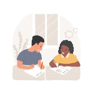 Cheating isolated cartoon vector illustration. Stock Illustration