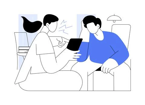 Cheating isolated cartoon vector illustrations. Ilustración de archivo