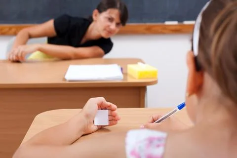 Cheating student Stock Photos