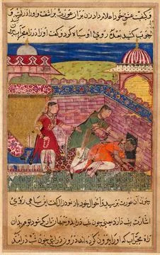 The cheating woman throws out the matchmaker after blackening her face from a Illustrazione stock