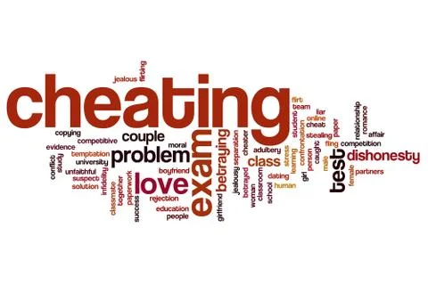 Cheating word cloud Stock Illustration