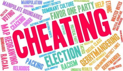 Cheating Word Cloud Stock Illustration