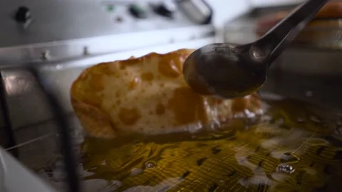 Cheburek fried pie with meat. Stock Footage 189332812