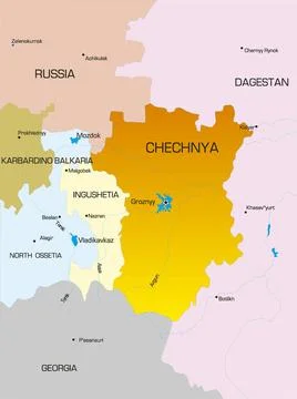 Chechen Republic country Vector map of Chechen Republic country Copyright:... Stock Photos