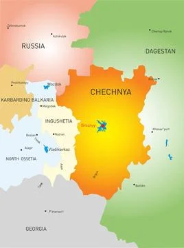 Chechen Republic country Vector map of Chechen Republic country Copyright:... Stock Photos
