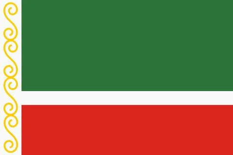 A Chechen Republic flag background Stock Illustration