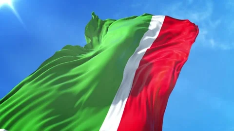 Chechen Republic Flag Low Angle View Stock Footage 295687737