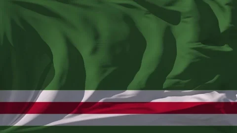 Chechen Republic of Ichkeria Flag Loop Stock Footage 295720556