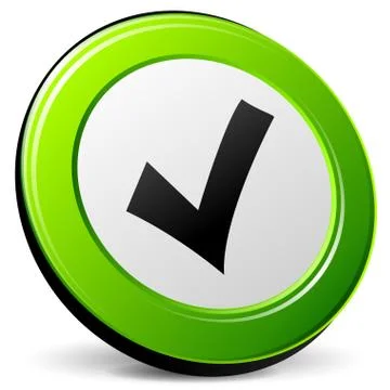 Check 3d icon Illustrazione stock