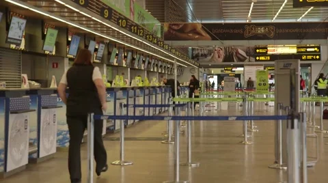 Check in at the airport Stock Footage 60129410