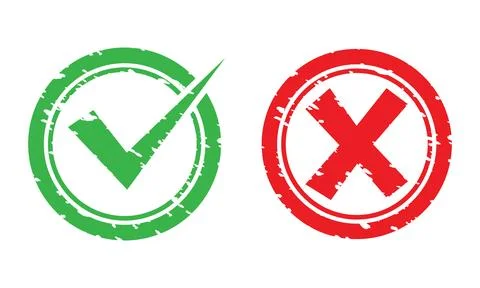 Check and cross mark Stock Illustration