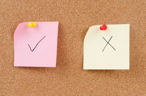 Check and cross mark Stock Photos