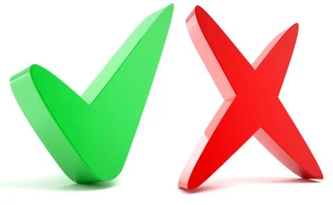 Check and cross marks Stock Illustration