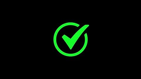 Check and Tick Mark concept Success or Confirmation Animation. Video stock 336950339