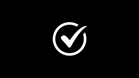 Check and Tick Mark concept Success or Confirmation Animation. 스톡 동영상 336950362
