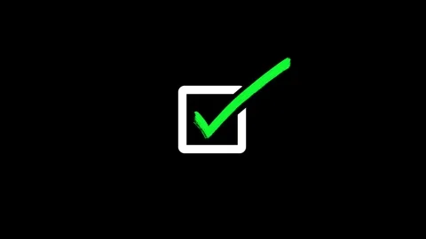 Check and Tick Mark concept Success or Confirmation Animation. 库存影片 336950371