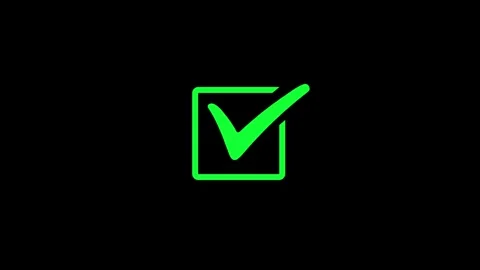 Check and Tick Mark concept Success or Confirmation Animation. Stockbeeldmateriaal 336950379