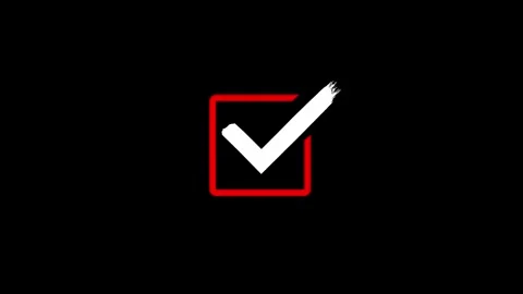 Check and Tick Mark concept Success or Confirmation Animation. Stockbeeldmateriaal 336950388