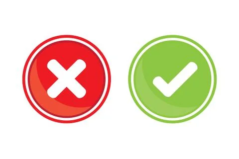 Check and wrong mark Stock Illustration