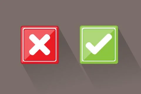 Check and wrong mark. Stock Illustration