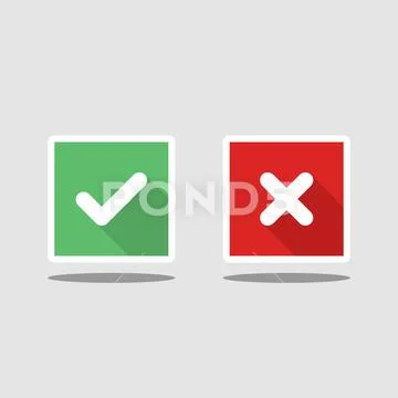 Check and wrong marks, Tick and cross marks, Accepted/Rejected ...