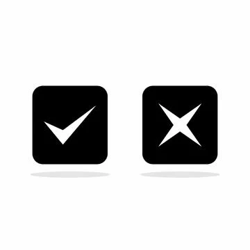 Check and wrong marks, Tick and cross marks, Accepted/Rejected, Approved/Disa Stock Illustration