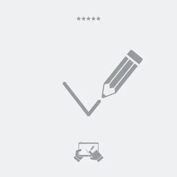 Check of approing marked with pencil Illustrazione stock