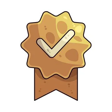 Check badge illustration 스톡 일러스트