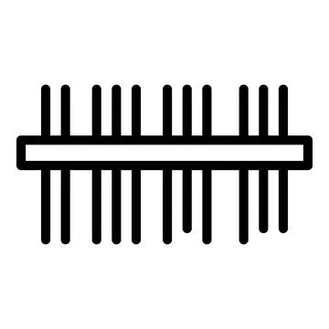 Check barcode icon outline vector. Scan code Illustrazione stock