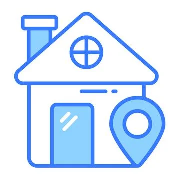 Check this beautiful vector of home location in modern style Ilustración de archivo