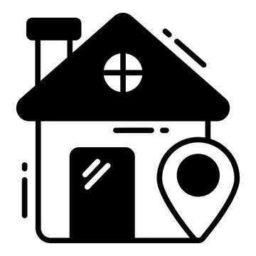Check this beautiful vector of home location in modern style Ilustración de archivo