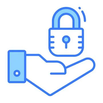 Check this beautiful vector of security service in trendy style, premium icon  Stock Illustration